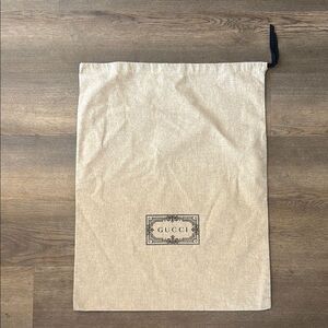 Gucci Garment Bag Drawstring Canvas Jute Look